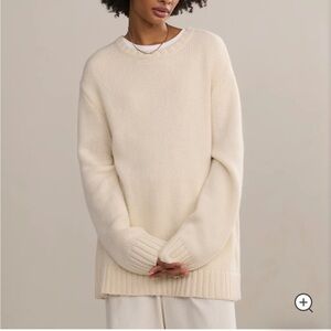 JENNI KAYNE Cashmere Amelia Crewneck in ivory size XXS
